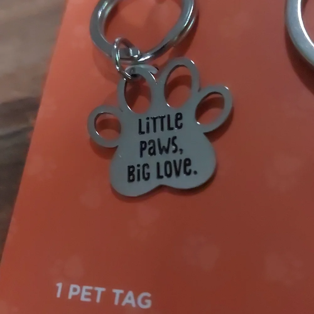 Hallmark Stainless Steel Pet Tag/Human Keyring Besties